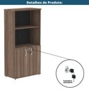 Ver imagem 6 de Armário Misto P25 Pandin 80 Cm (largura) em Mdp Cor Walnut com 2 Portas e 3 Prateleiras