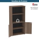 Ver imagem 4 de Armário Misto P25 Pandin 80 Cm (largura) em Mdp Cor Walnut com 2 Portas e 3 Prateleiras