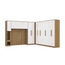 Ver imagem 5 de Quarto Modulado Adapt 14 Portas 7 Gavetas MDP 354cm Nogueira-Branco