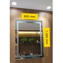 Ver imagem 6 de Espelho Decorativo de Luxo 80x100cm | Iluminado Led Frio 6000k | Touch Screen | Jateado |