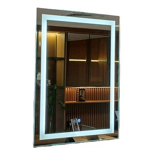 Espelho Decorativo de Luxo 80x100cm | Iluminado Led Frio 6000k | Touch Screen | Jateado |