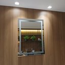 Ver imagem 4 de Espelho Decorativo de Luxo 80x100cm | Iluminado Led Frio 6000k | Touch Screen | Jateado |