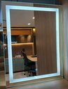 Ver imagem 2 de Espelho Decorativo de Luxo 80x100cm | Iluminado Led Frio 6000k | Touch Screen | Jateado |