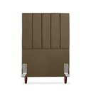 Ver imagem 1 de Cabeceira Estofada Solteiro Carla 90cm Linho Marrom