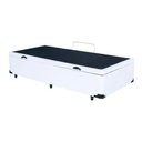 Ver imagem 3 de Cama Box Bau Solteirão Premium ( Blindada ) Super Reforçada - Corino - Branco