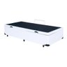 Cama Box Bau Solteirão Premium ( Blindada ) Super Reforçada - Corino - Branco - 3
