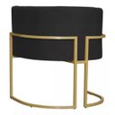 Ver imagem 3 de Kit 2 Poltrona Luxo Base Metal para Sala Jantar Salão Sala Estar-recepção -clínica Consultório Preto