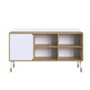 Ver imagem 6 de Balcão Credenza 1 Porta 1 Gaveta 136cm Home Office Hanover/branco Flexus Artesano