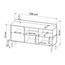Ver imagem 2 de Balcão Credenza 1 Porta 1 Gaveta 136cm Home Office Hanover/branco Flexus Artesano