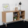 Balcão Credenza 1 Porta 1 Gaveta 136cm Home Office Hanover/branco Flexus Artesano - 4