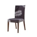 Ver imagem 1 de Capa de Cadeira Malha Estampada Folha Cinza Jolitex