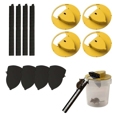 Ratoeira Kit 4 Gaiola Pega Rato Controle de Praga Reutilizavel Camundongo Roedor Ratazana Casa Quint