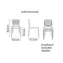 Ver imagem 3 de Kit 4 Cadeiras Safira Vermelha Tramontina 92048/040