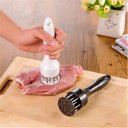 Ver imagem 3 de Amaciador Batedor de Carne Bife com Furador Manual Aço Inox