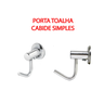 Porta Toalha Rosto Simples Cabide Gancho Aço Inox Alumínio - 2