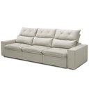 Ver imagem 5 de Sofá Retrátil Reclinável para Sala 3 Lugares 230cm Aires F04 Veludo Bege - Lyam Decor