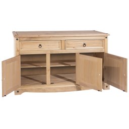 Balcão Buffet de Madeira Maciça com 3 Portas e 2 Gavetas Marrom Antique - 7