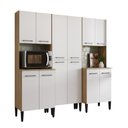 Ver imagem 2 de Armário de Cozinha Compacta Arizona Organizador Carraro Carvalho com Branco