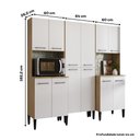 Ver imagem 5 de Armário de Cozinha Compacta Arizona Organizador Carraro Carvalho com Branco