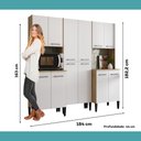 Ver imagem 7 de Armário de Cozinha Compacta Arizona Organizador Carraro Carvalho com Branco