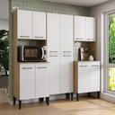 Ver imagem 1 de Armário de Cozinha Compacta Arizona Organizador Carraro Carvalho com Branco