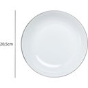 Ver imagem 3 de Jogo 12 Pratos Fundos 20,5cm Branco Porcelana Legacy Silver