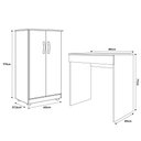Ver imagem 4 de Conjunto Home Office Mesa Escrivaninha Allexa e Armário Multiuso Branco - Desk Design