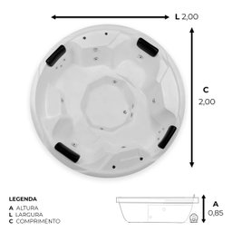 Spa Redondo Montana Completo com Hidro - 127v - 3