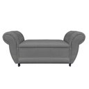 Ver imagem 1 de Recamier com Baú Grécia Namoradeira Calçadeira Suede Grafite