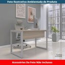 Ver imagem 2 de Mesa de Trabalho para Escritório Retangular P25 Tub Contemporânea MDF-MDP 170cm Bege Pandin Mó