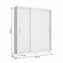 Ver imagem 3 de Guarda-Roupa Solteiro 3 Portas, 2 Gavetas e Pés Apollo Branco