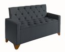Ver imagem 4 de Recamier Baú Decorativo California 1,50m Sofá Premium para Cama Casal Estilo Estofado Cor Cinza