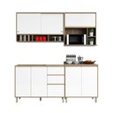 Ver imagem 3 de Cozinha Pequena 4 Peças Armários Balcões e Nicho Microondas Mel Luciane Móveis