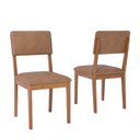 Ver mais imagens de Conjunto Sala de Jantar Cacau com Vidro e 4 Cadeiras Sabiá Marrom/Madeira/Offwhite/Kaki