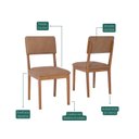 Ver imagem 6 de Conjunto Sala de Jantar Cacau com Vidro e 4 Cadeiras Sabiá Marrom/Madeira/Offwhite/Kaki