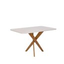 Ver imagem 7 de Conjunto Sala de Jantar Cacau com Vidro e 4 Cadeiras Sabiá Marrom/Madeira/Offwhite/Kaki