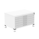 Ver imagem 2 de Mapoteca Mont 5 Gavetas 71,3cm x 120,4cm Aço Branco/Cinza