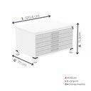 Ver imagem 3 de Mapoteca Mont 5 Gavetas 71,3cm x 120,4cm Aço Branco/Cinza