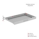 Ver imagem 7 de Mapoteca Mont 5 Gavetas 71,3cm x 120,4cm Aço Branco/Cinza