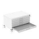 Ver imagem 4 de Mapoteca Mont 5 Gavetas 71,3cm x 120,4cm Aço Branco/Cinza