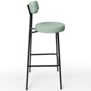 Ver imagem 6 de Kit 02 Banquetas Alta Bar Cozinha Sala de Jantar Aço Milão L02 Linho Verde Menta - Lyam Decor