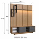 Ver imagem 3 de Conjunto Rack com Painel Linea para TV 55 Polegadas LED Mel/Grafite