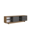 Ver imagem 5 de Conjunto Rack com Painel Linea para TV 55 Polegadas LED Mel/Grafite