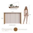 Ver imagem 3 de Bancada Ilha Alta Ripada 107,5cm Organic Marrom/Nature/Sand