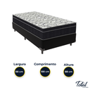Ver imagem 3 de Cama Box Solteiro Preto e Colchão Airtech 150 D45 Ortobom