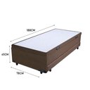 Ver imagem 3 de Cama Box Baú Auxiliar Solteiro Corino Espuma 8cm 45x78x188 Marrom