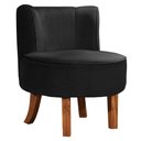 Ver imagem 1 de Cadeira Decorativa Oliva Via Encanto Veludo Preta