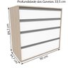 Comoda 4 Gavetas para Quarto Co19 Noce Branco Novam - 4