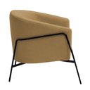 Ver imagem 7 de Poltrona Decorativa Maitê Base Aço Preto Bouclé Camel - Nexta Casa