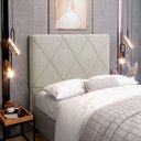 Ver imagem 4 de Cabeceira Cama Box Casal Mel 140cm com Frame Veludo Bege - Desk Design
